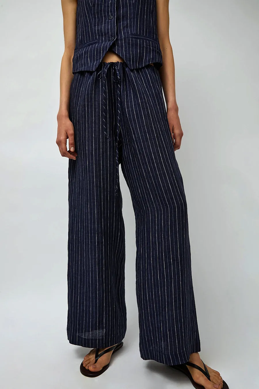 No.6 Mina Pant in Navy Pinstripe sold by No. 6 product image thumbnail 3