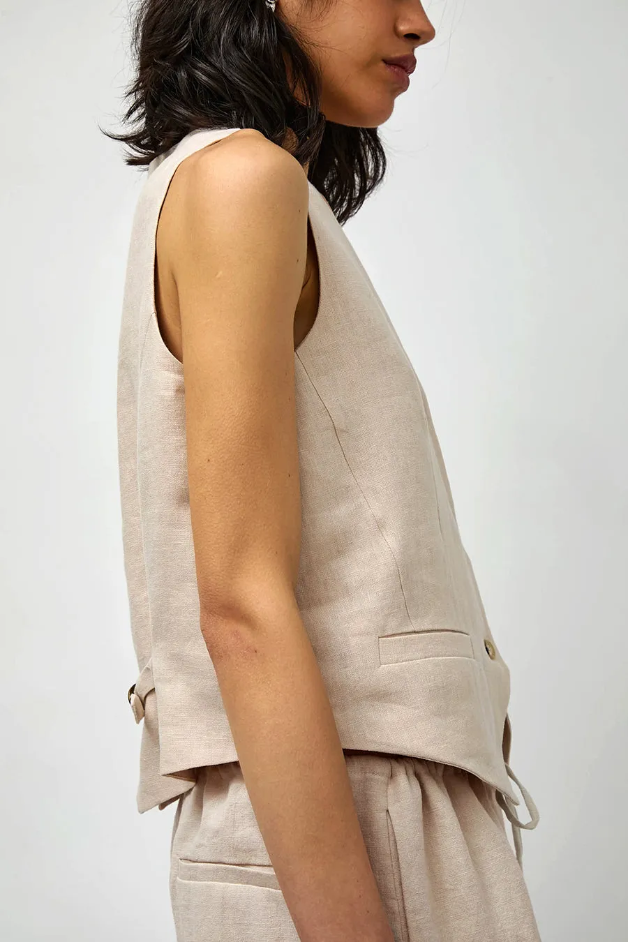 No.6 Martin Vest in Natural sold by No. 6 product image thumbnail 3