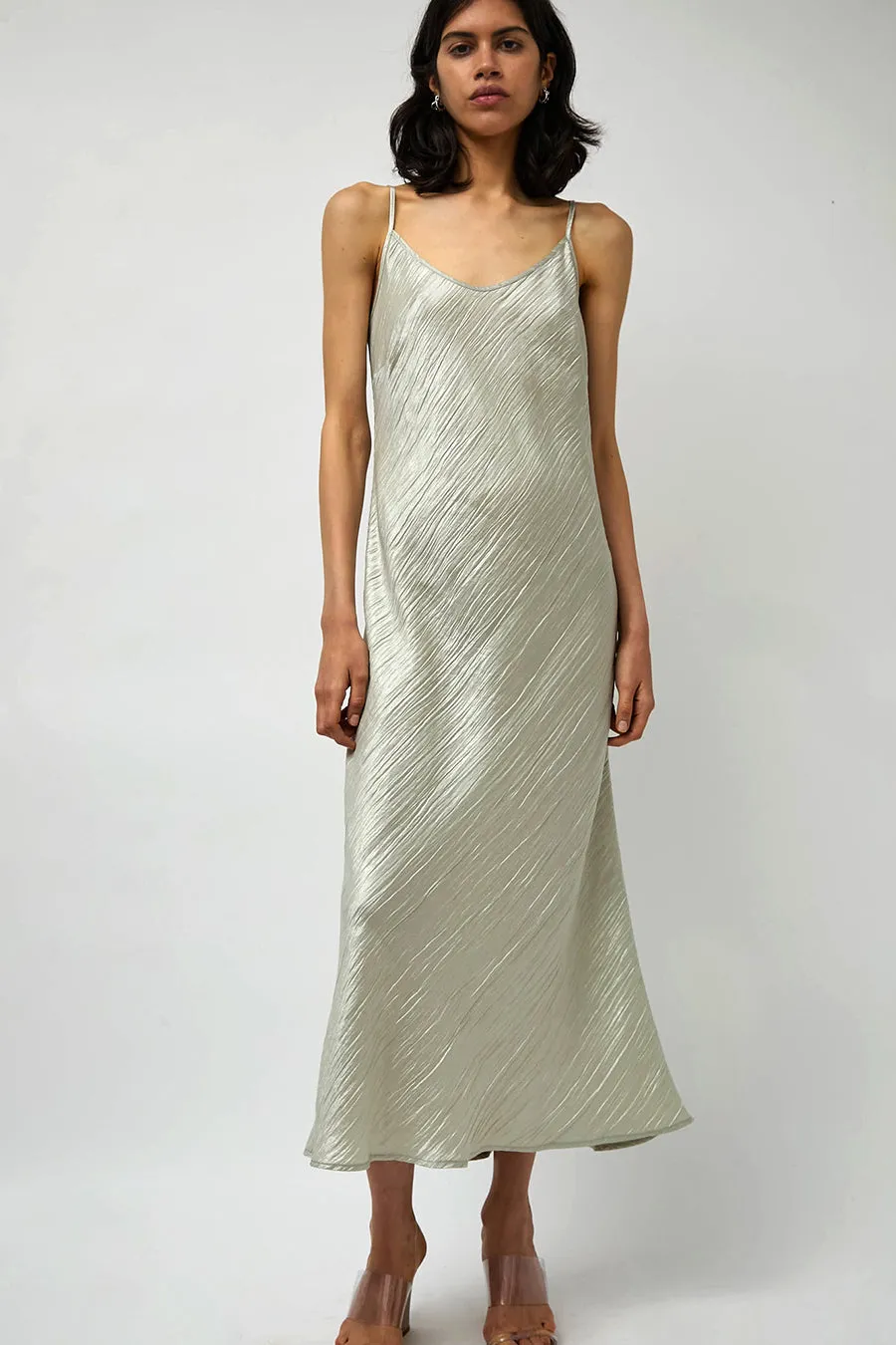 No.6 Elle Slip Dress in Silver sold by No. 6