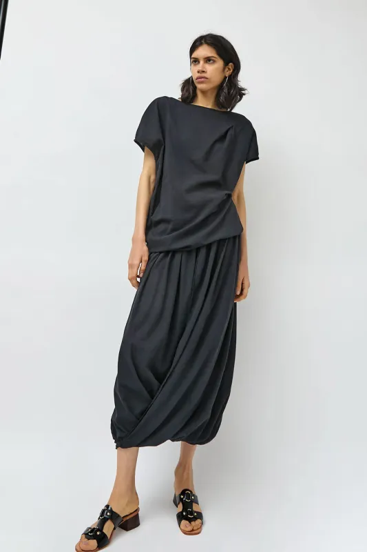Black Crane Greek Column Skirt in Sumi Black made by Black Crane