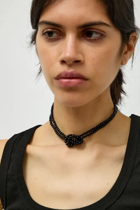 Saskia Diez Dark Season Knot Necklace in Black made by No. 6