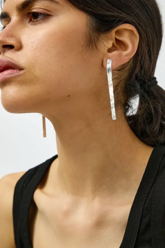 Saskia Diez Fluid Earrings Short in Silver made by No. 6