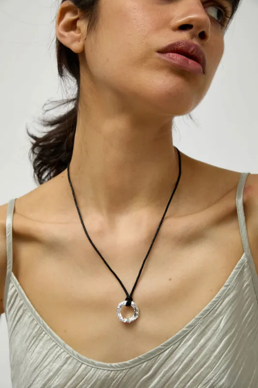 Saskia Diez Crushed Pendant in Black and Silver made by No. 6