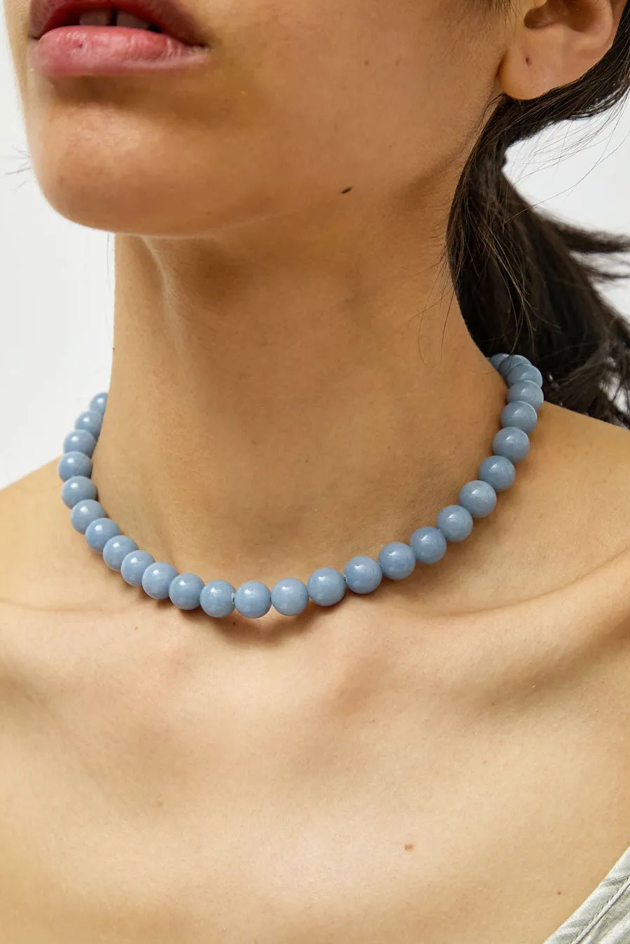 Saskia Diez Barbelle Necklace in Sky sold by No. 6 product image thumbnail 3