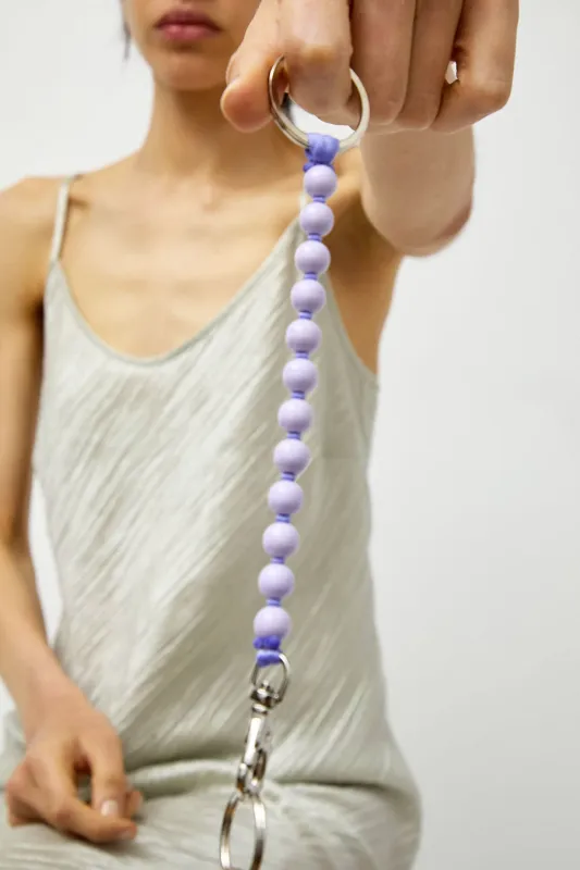 Ina Seifart Perlen Short Keychain in Lilac Purple made by Ina.seifart