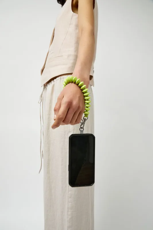 Ina Seifart Linse Keyholder and Phone Chain in Lime made by Ina.seifart