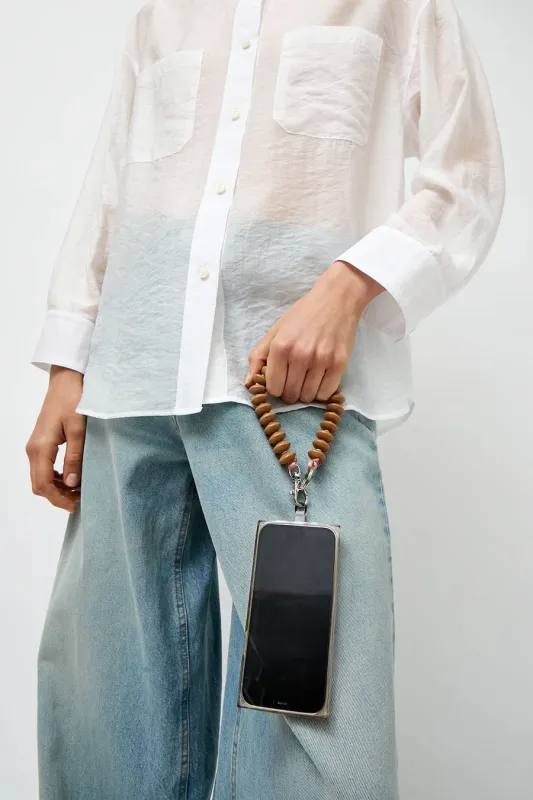 Ina Seifart Linse Keyholder and Phone Chain in Mocca made by Ina.seifart