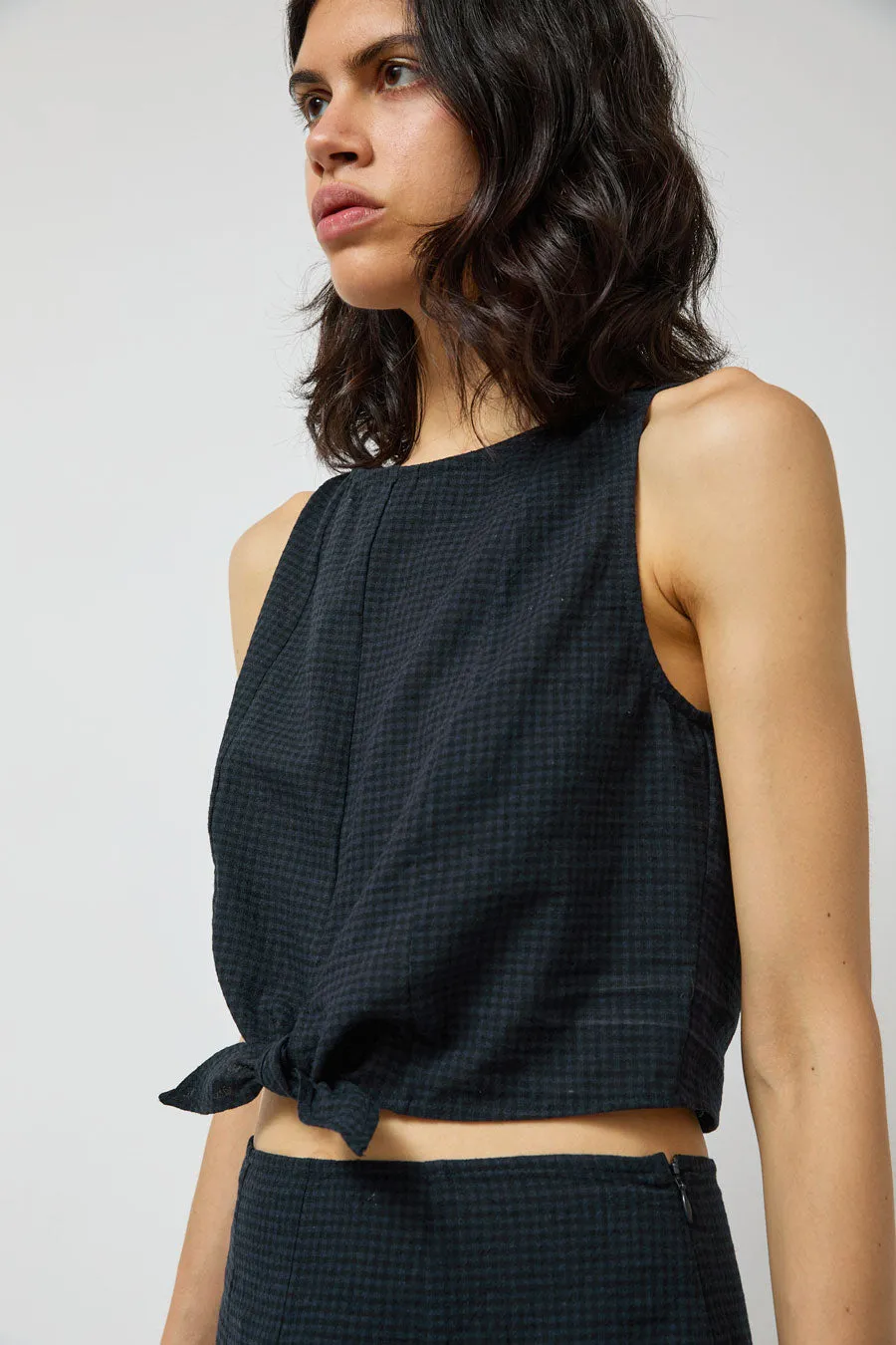 Zii Ropa Claude Top in Midnight Checkered sold by No. 6 product image thumbnail 2