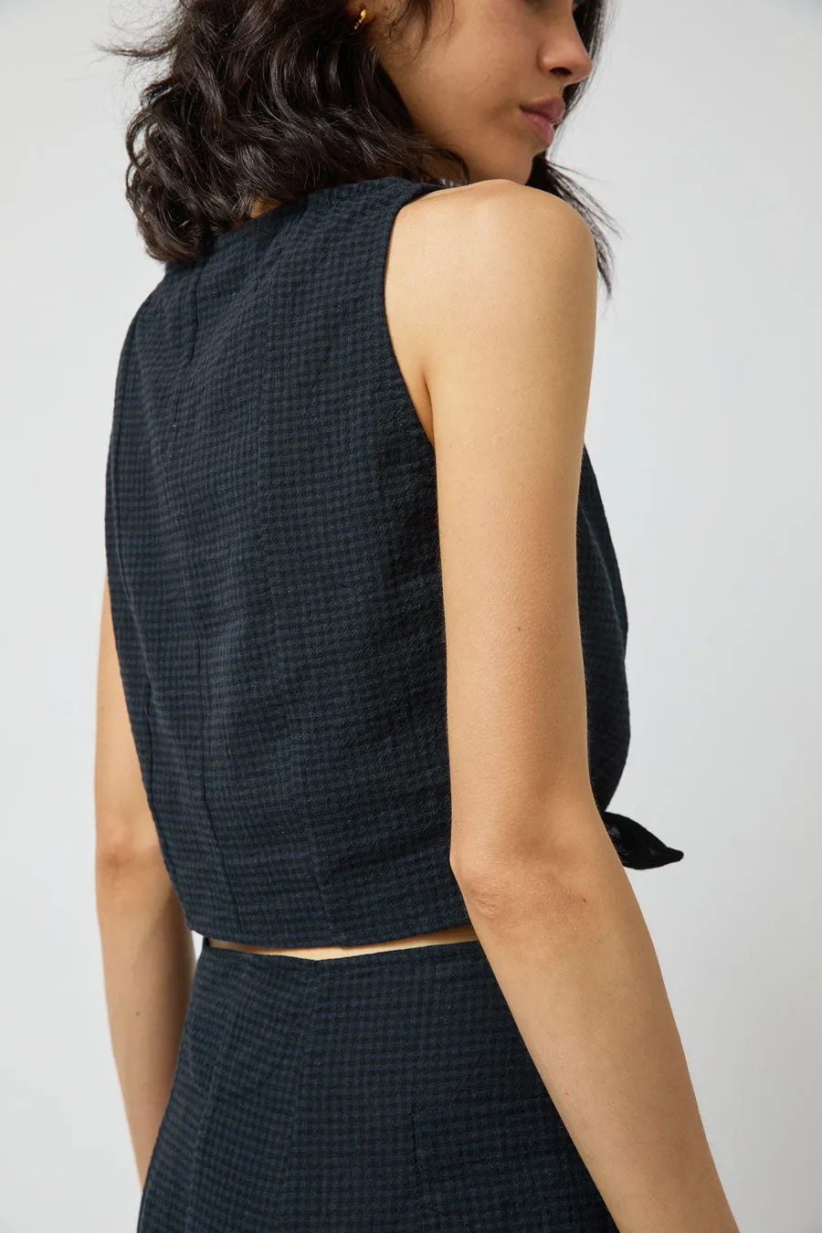 Zii Ropa Claude Top in Midnight Checkered sold by No. 6 product image thumbnail 4