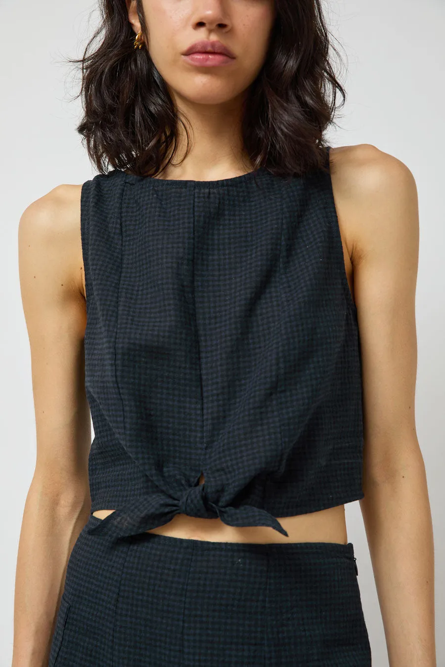 Zii Ropa Claude Top in Midnight Checkered sold by No. 6 product image thumbnail 3