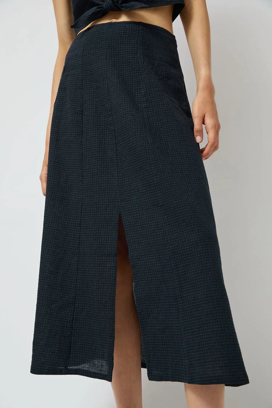 Zii Ropa Claude Skirt in Midnight Checkered sold by No. 6 product image thumbnail 3