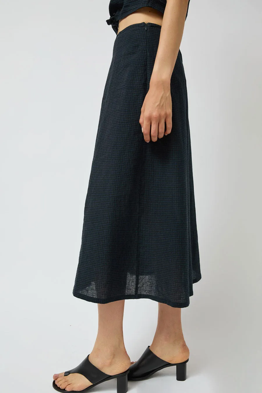 Zii Ropa Claude Skirt in Midnight Checkered sold by No. 6 product image thumbnail 2