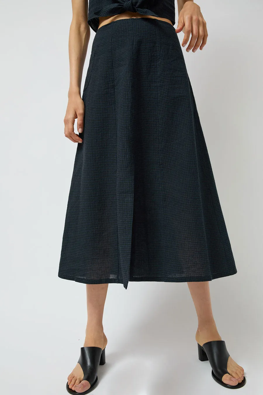 Zii Ropa Claude Skirt in Midnight Checkered sold by No. 6 product image thumbnail 5