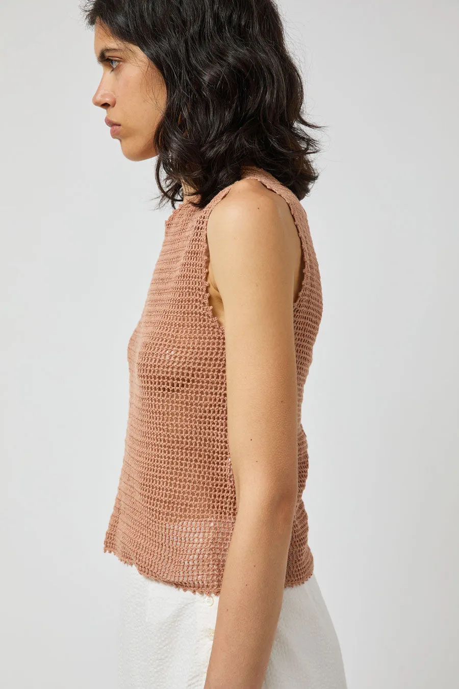 Zii Ropa Nia Crochet Top in Terracotta sold by No. 6 product image thumbnail 2