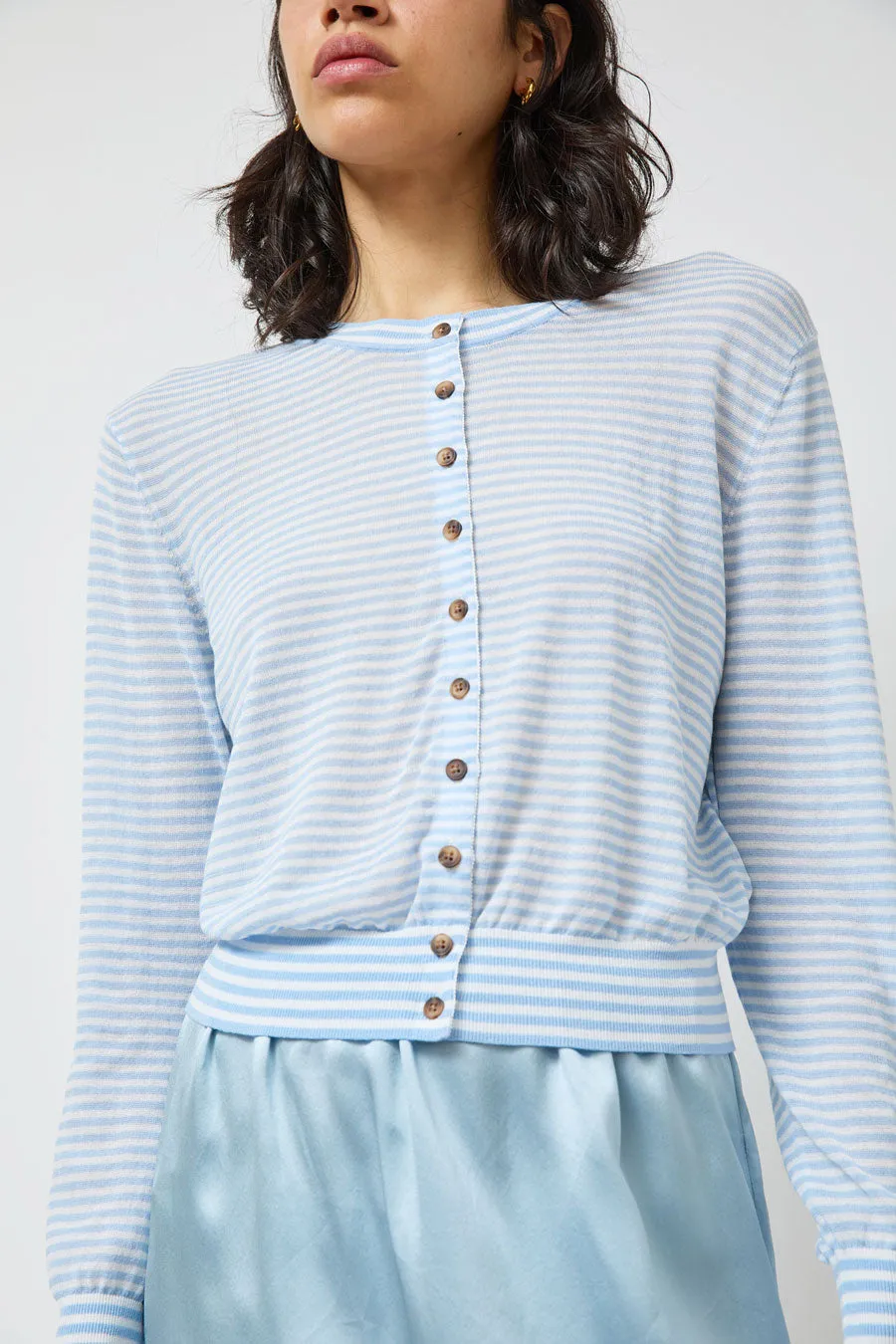 Ciao Lucia Hydra Cardigan in Periwinkle Stripe sold by No. 6 product image thumbnail 3