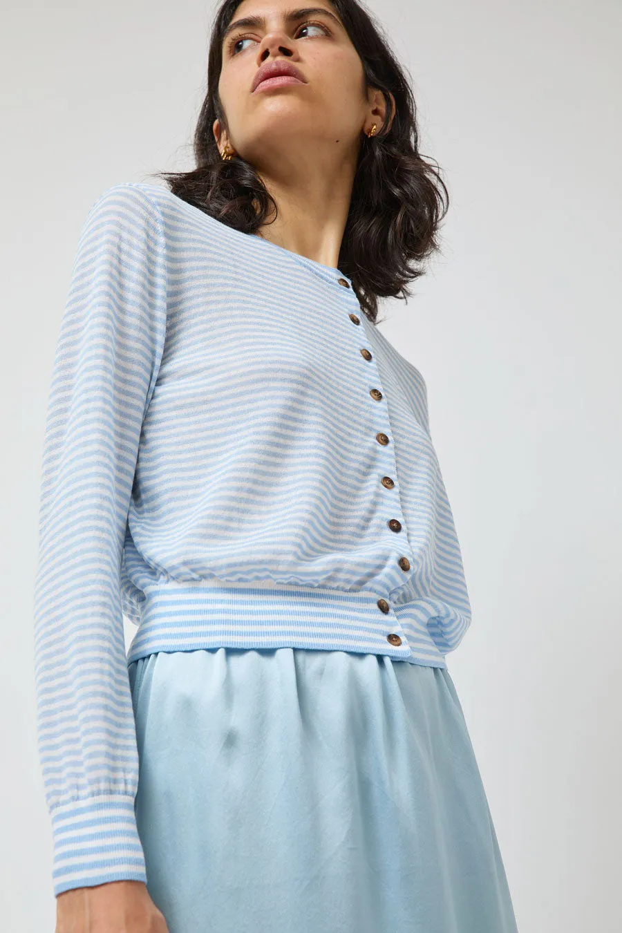 Ciao Lucia Hydra Cardigan in Periwinkle Stripe sold by No. 6 product image thumbnail 4