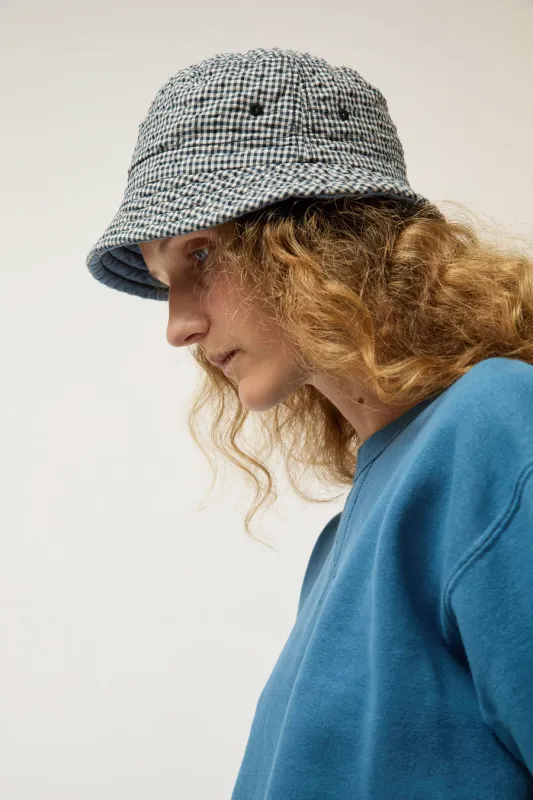 DECHO Quilted Reversible Bucket Hat in Gray and Black made by No. 6