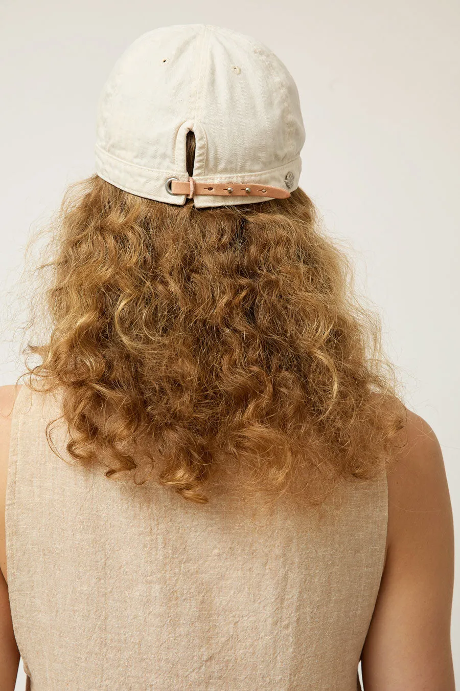 DECHO Herringbone Shallow Kome Cap with Sunshade in Ivory sold by No. 6 product image thumbnail 5