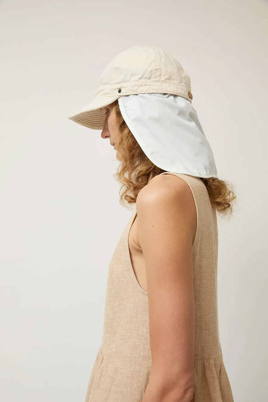DECHO Herringbone Shallow Kome Cap with Sunshade in Ivory sold by No. 6 product image thumbnail 2