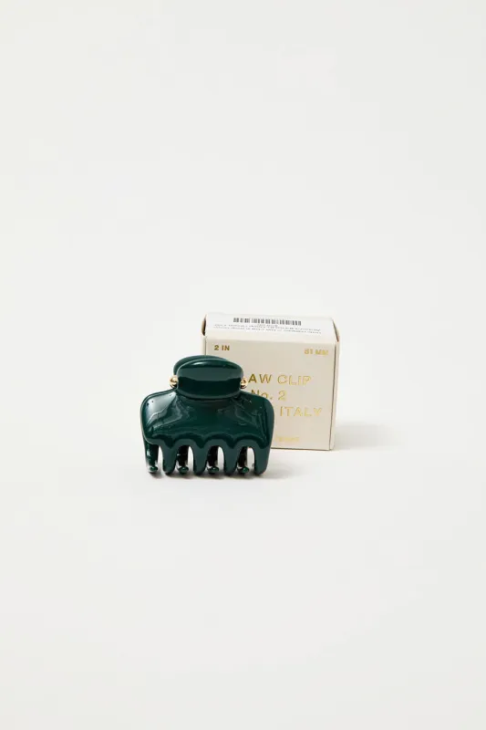 Undo Hairware 2" Hair Claw in Deep Green made by No. 6