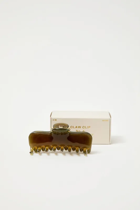 Undo Hairware 4" Hair Claw in Olive made by No. 6