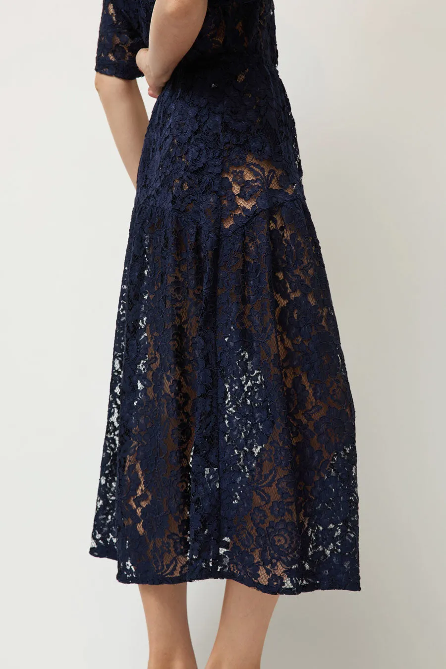 A Bronze Age Field Skirt in Navy Lace sold by No. 6 product image thumbnail 2