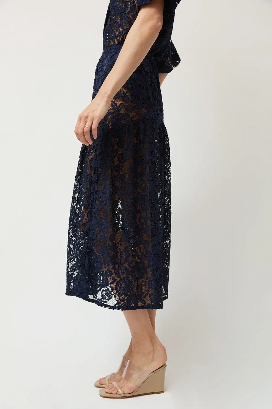 A Bronze Age Field Skirt in Navy Lace sold by No. 6 product image thumbnail 4