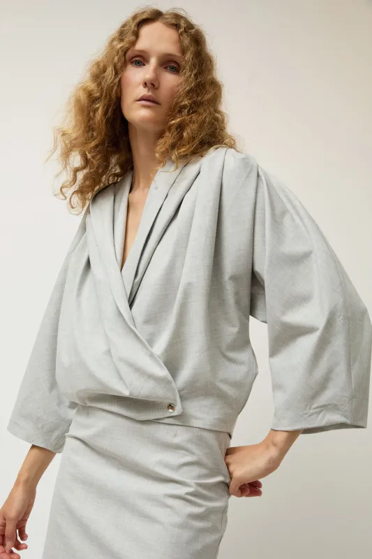 Michelle Del Rio Lobo Jacket in Grey made by No. 6