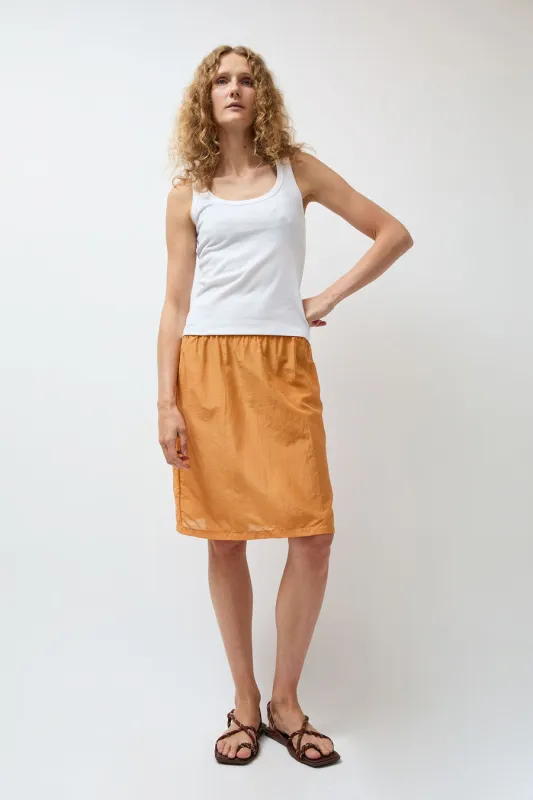 Hakea Sheer Midi Skirt in Tangerine made by No. 6