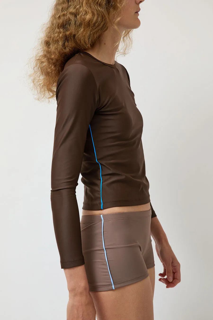 Hakea Mini Short in Latte and Light Blue sold by No. 6 product image thumbnail 4