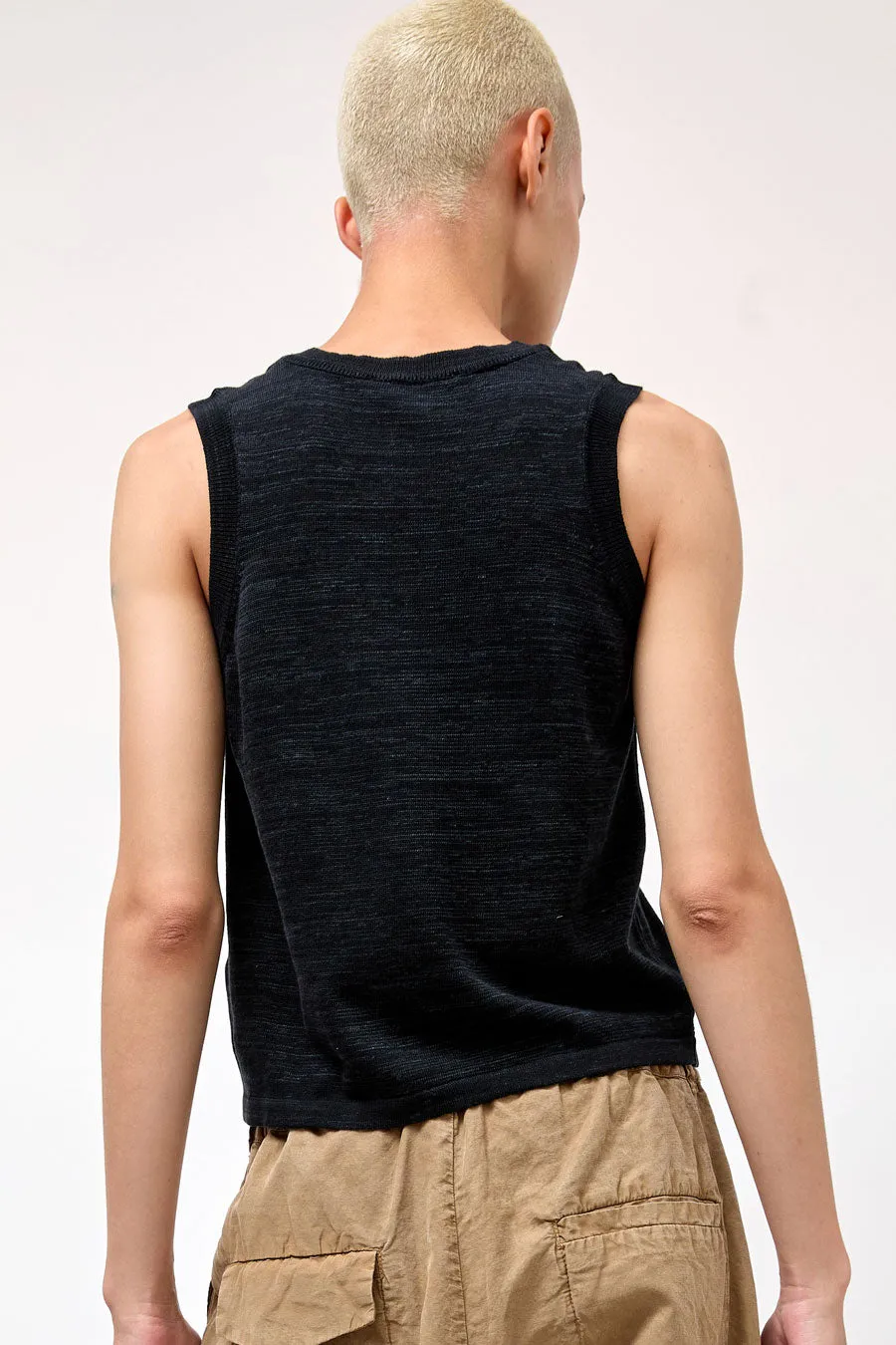 YMC Dot Knit Vest in Black Marl sold by No. 6 product image thumbnail 5