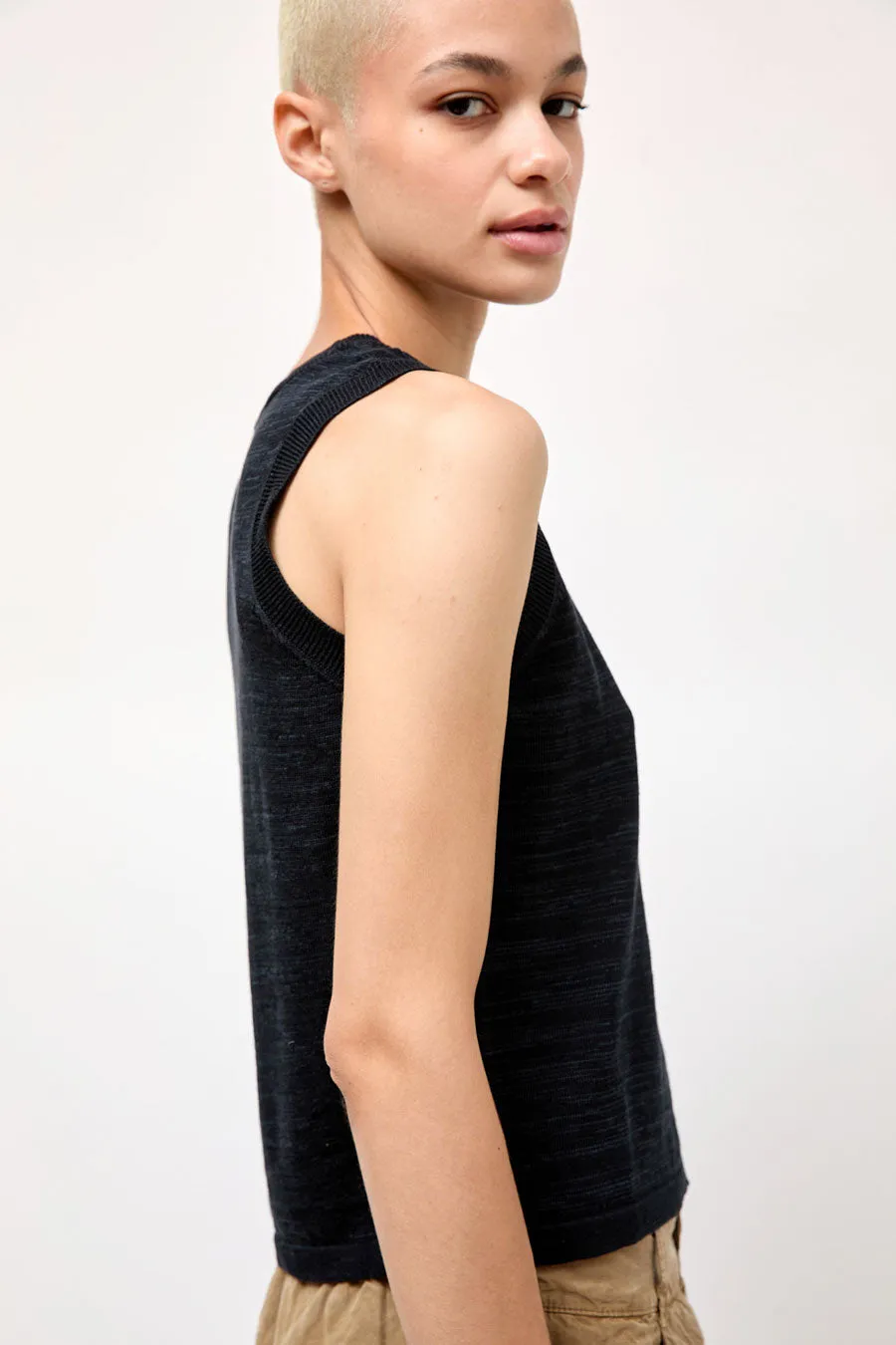 YMC Dot Knit Vest in Black Marl sold by No. 6 product image thumbnail 4