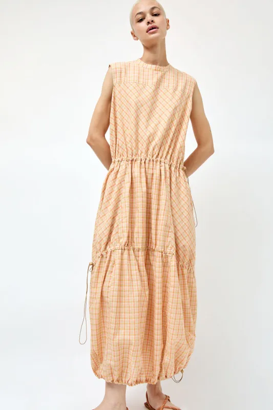 YMC Carter Sleeveless Dress in Pink Check made by YMC