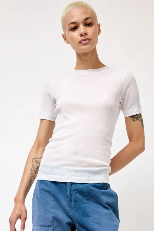 B Sides Vivien Tee in White made by B Sides Jeans