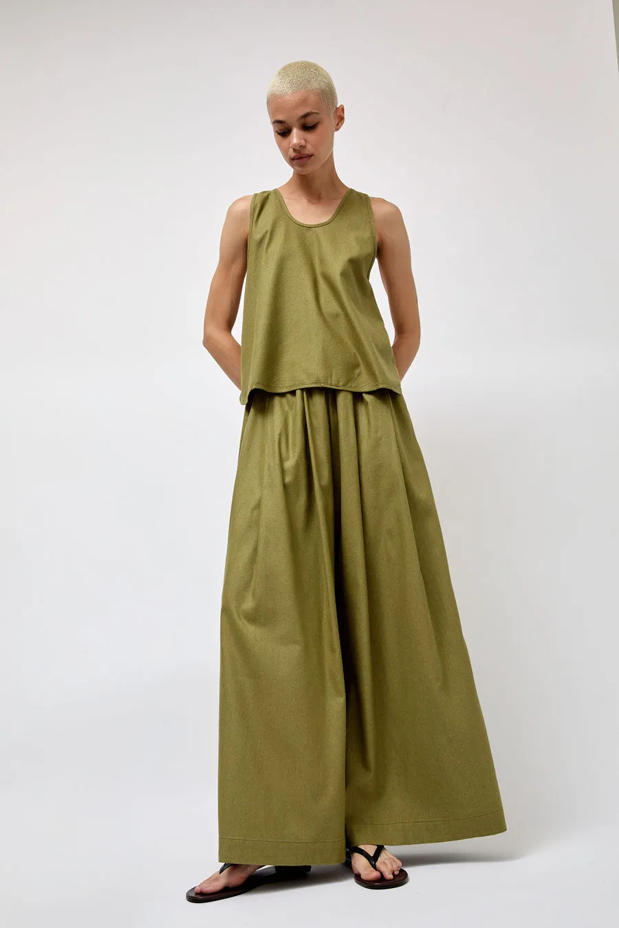 Baserange Avi Pants in Lua Green sold by No. 6
