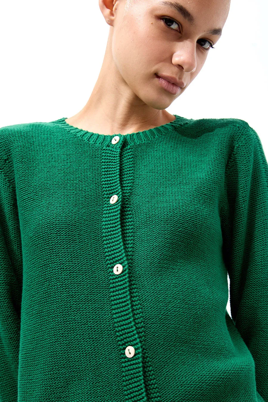 Baserange Tier Cardigan in Calla Green sold by No. 6 product image thumbnail 3