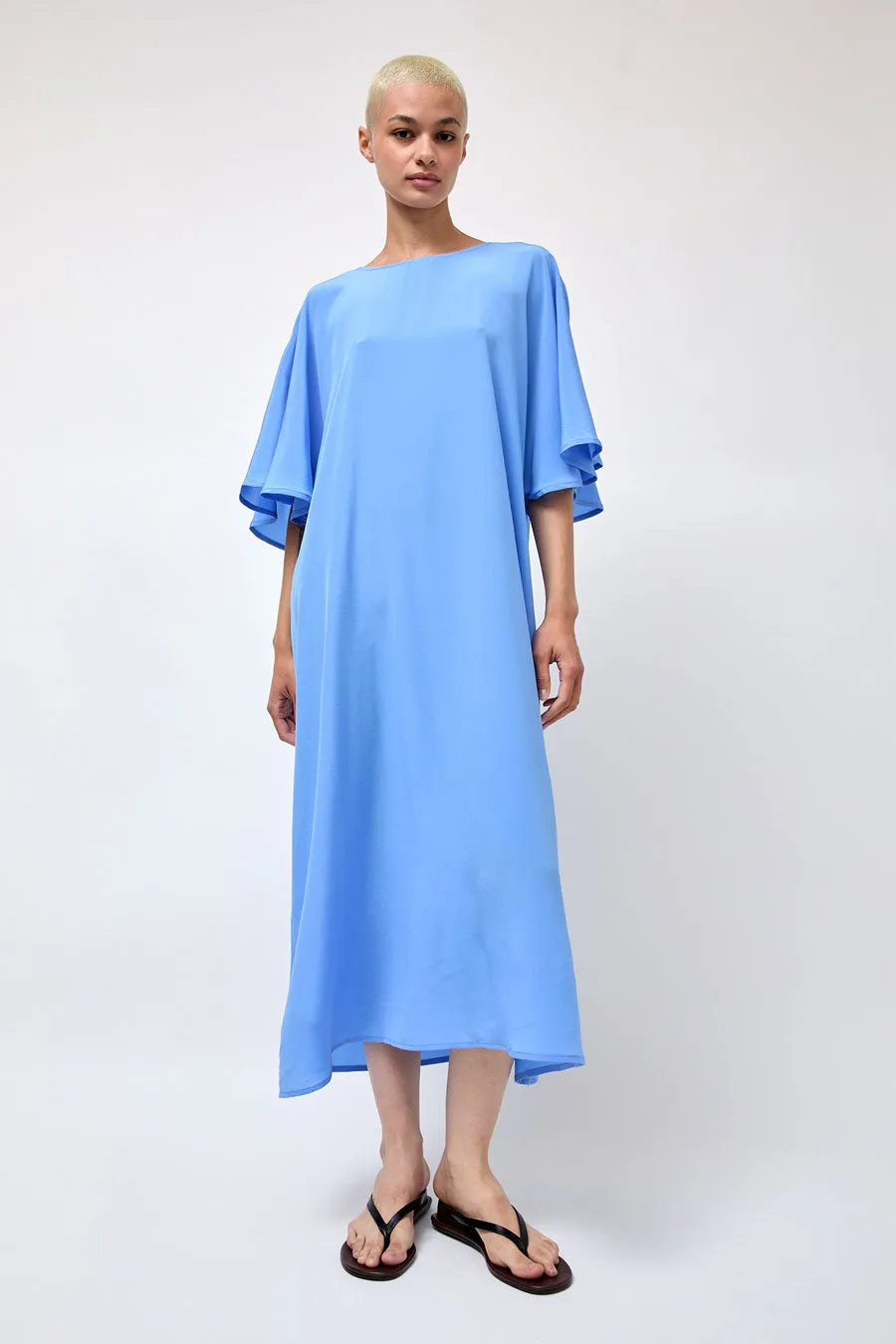Baserange Rene Dress in Calder Blue sold by No. 6