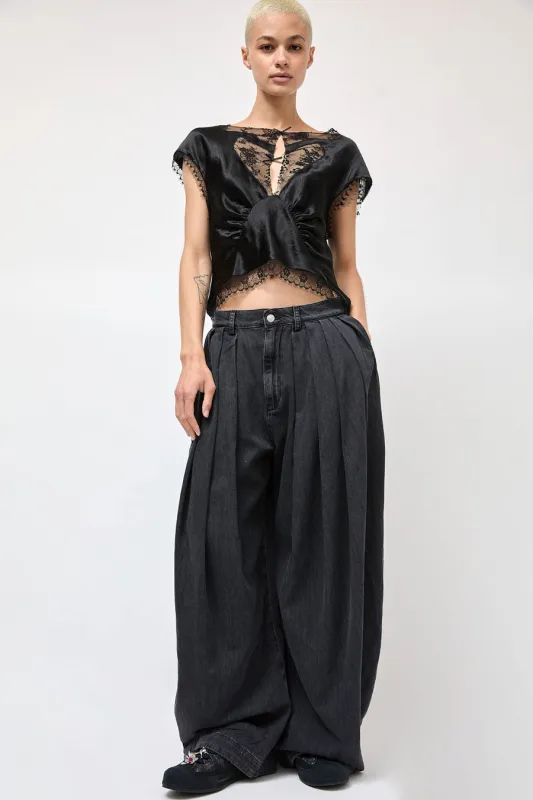 Collina Strada Lightweight Denim Simone Pant in Charcoal made by Collina Strada