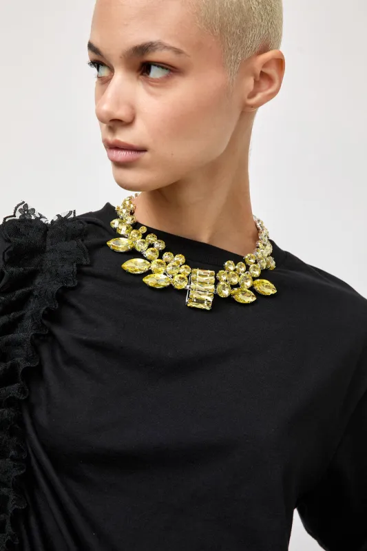Collina Strada Chandelier Choker in Lemon made by Collina Strada