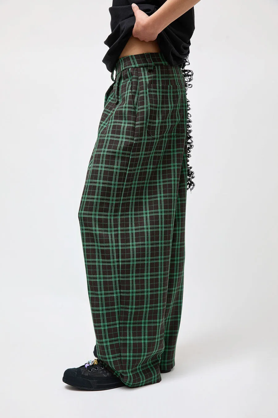 Collina Strada Catchfly Pant in Jade Plaid sold by No. 6 product image thumbnail 2