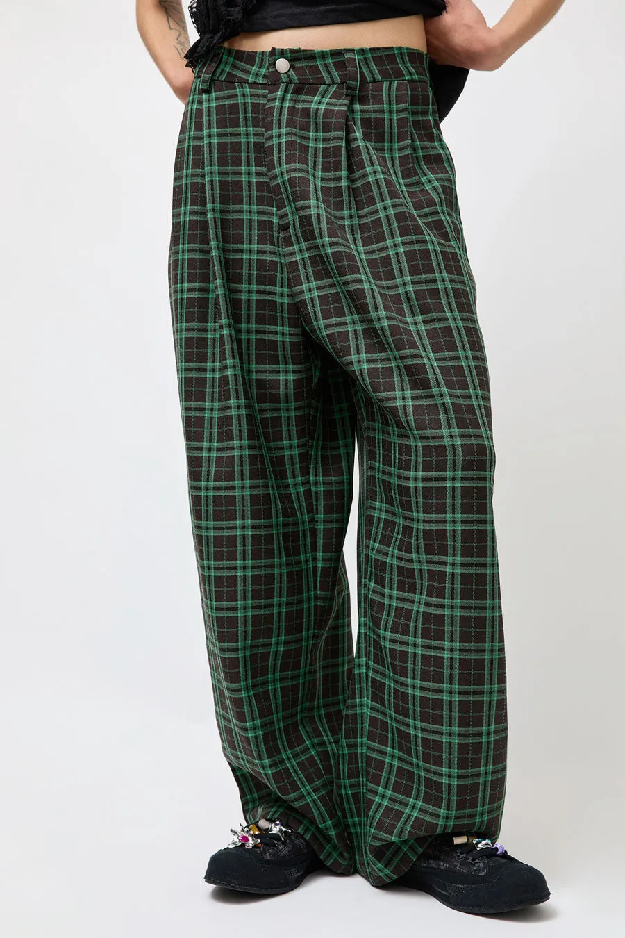 Collina Strada Catchfly Pant in Jade Plaid sold by No. 6 product image thumbnail 3