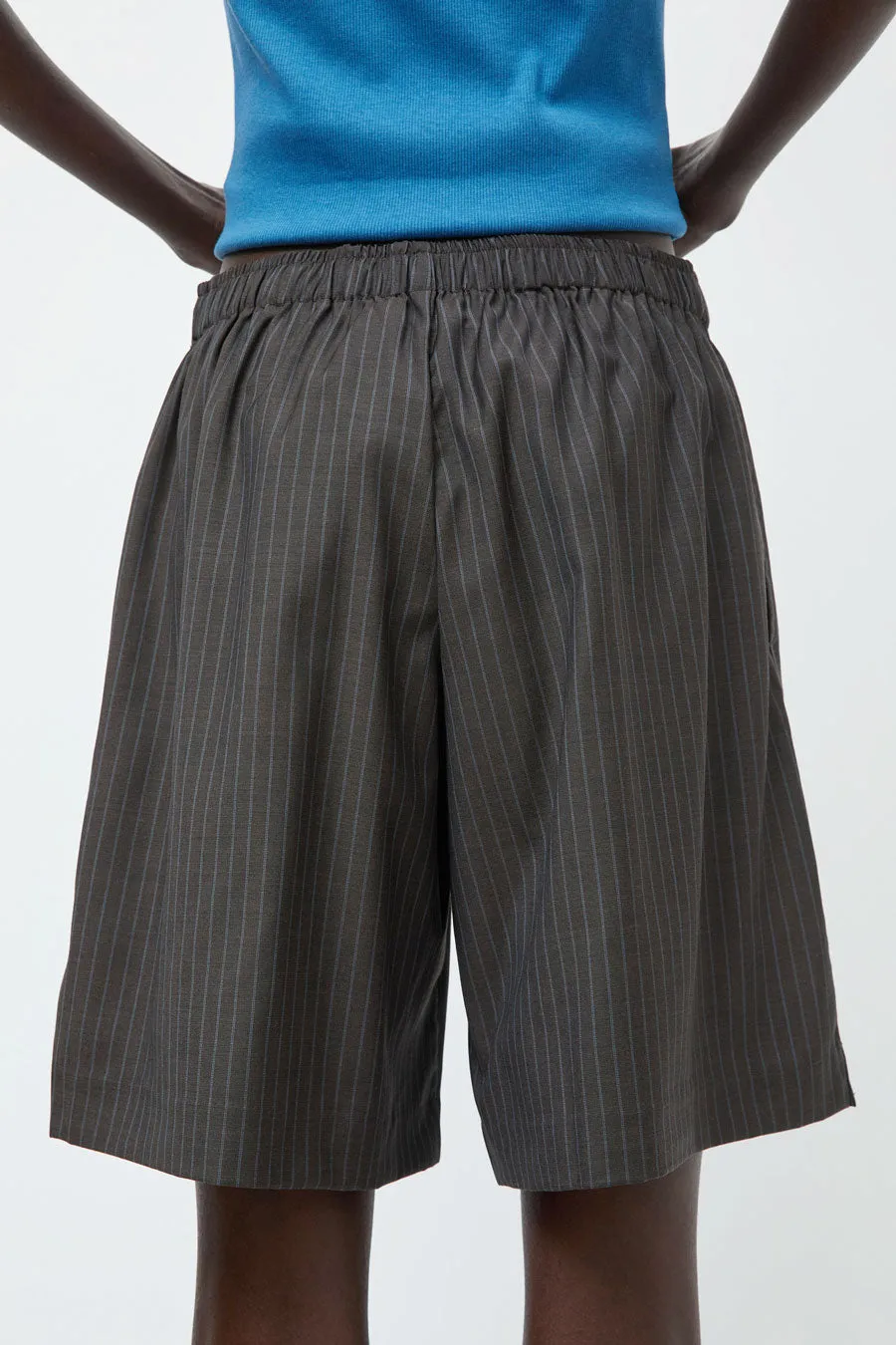 Deiji Studios Wool Boxer Short in Charcoal Stripe sold by No. 6 product image thumbnail 4