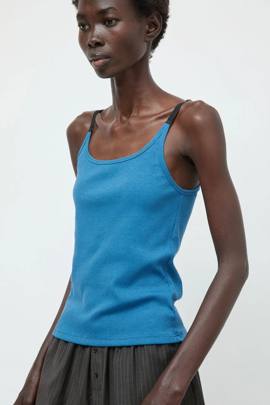 Deiji Studios Rib Jersey Tank in Azure sold by No. 6
