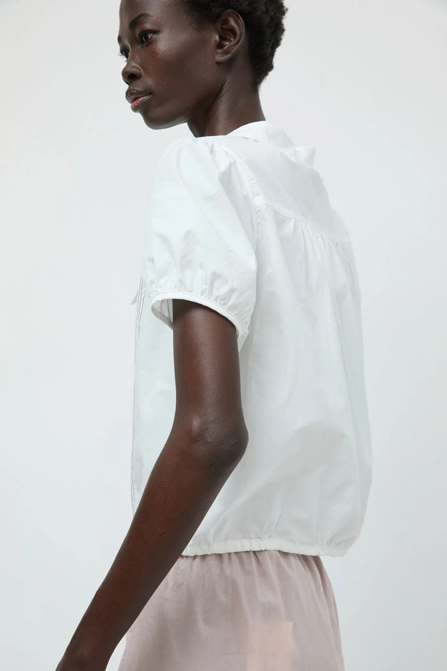 Deiji Studios Fine Collar Top in White sold by No. 6 product image thumbnail 2