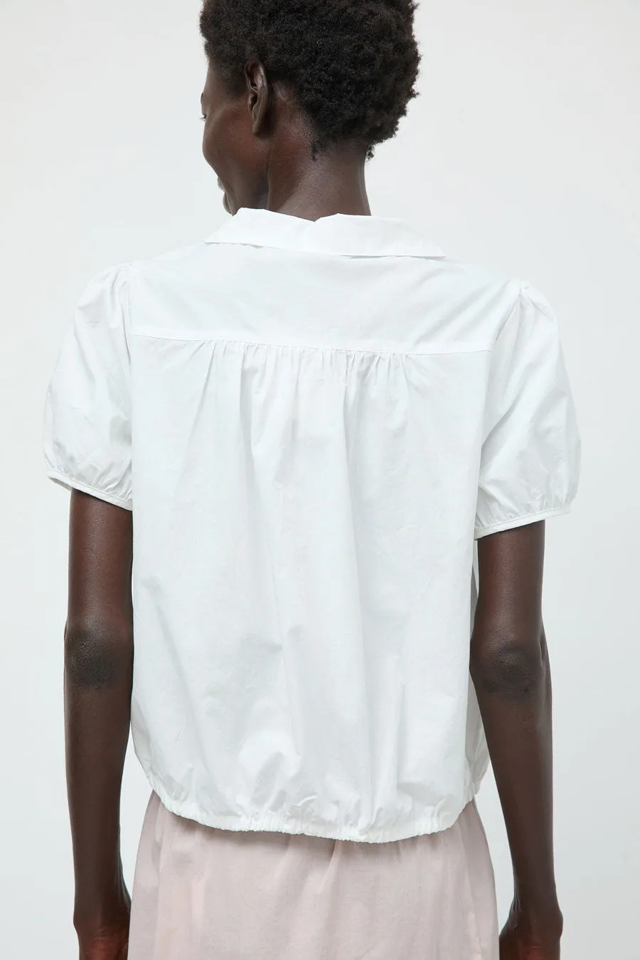 Deiji Studios Fine Collar Top in White sold by No. 6 product image thumbnail 3