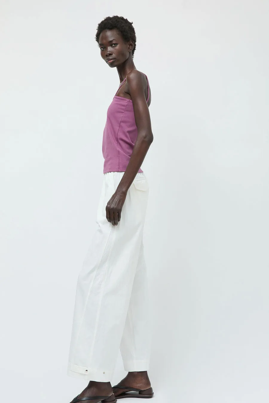 Deiji Studios Snap Tab Pant in White sold by No. 6 product image thumbnail 2