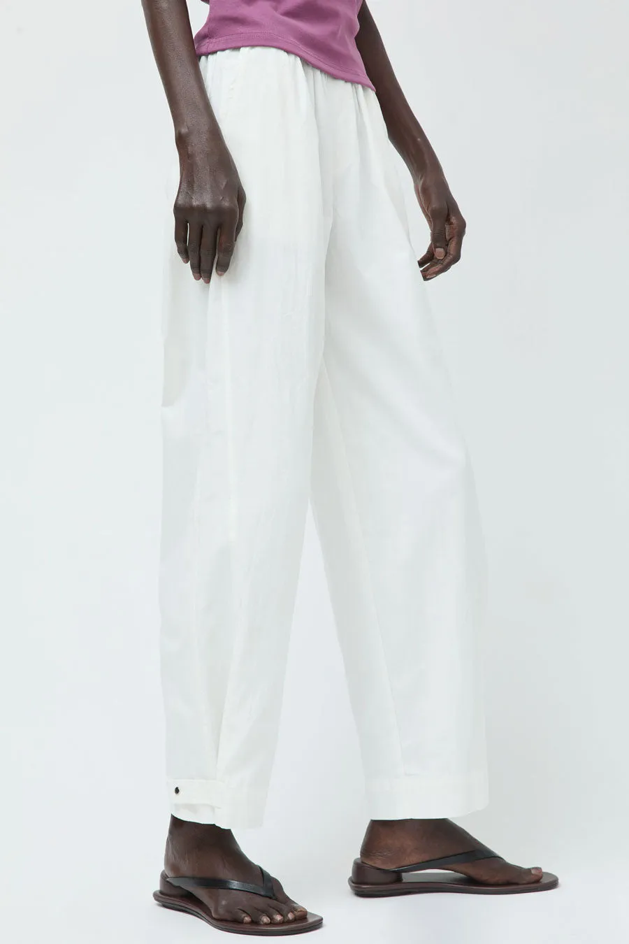 Deiji Studios Snap Tab Pant in White sold by No. 6 product image thumbnail 5