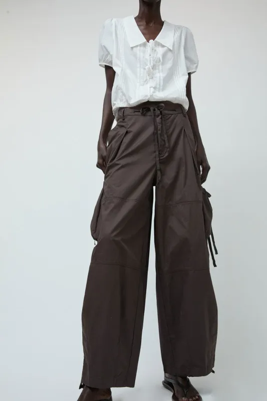 Deiji Studios Cargo Pant in Carob made by Deiji Studios