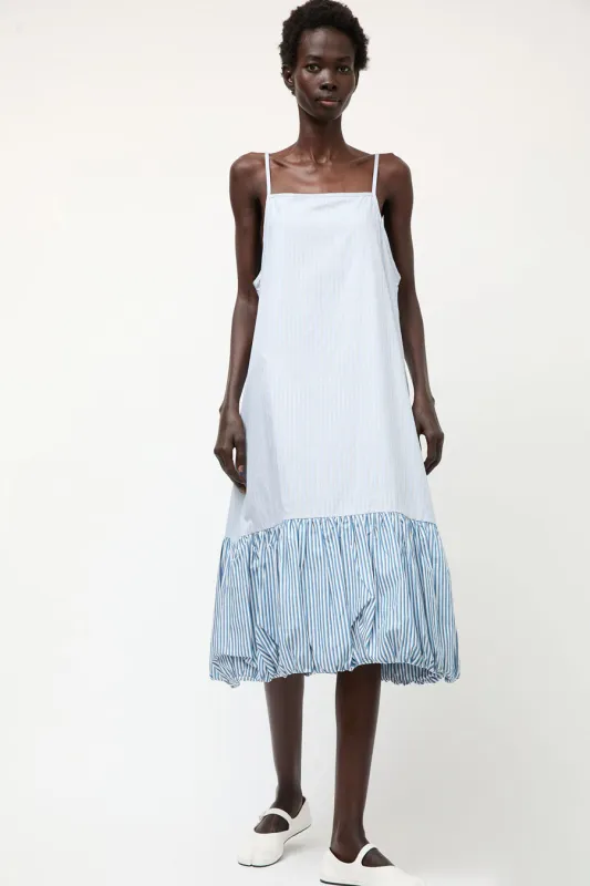 et Tigre Dennis Dress in Blue and Multi Stripe made by et Tigre