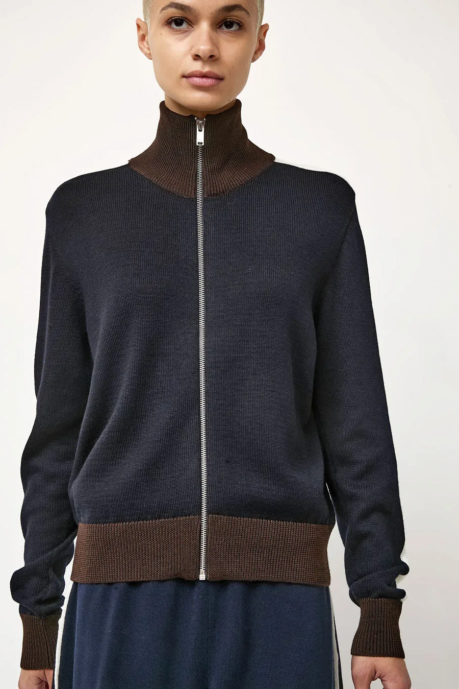 CORDERA Merino Wool Sporty Cardigan in Navy sold by No. 6 product image thumbnail 3